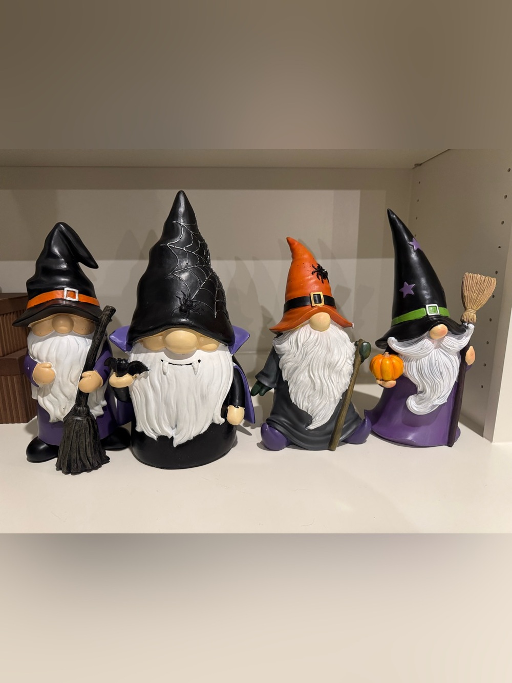 Halloween Witch Gnome Figurines